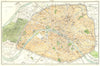 PARIS. Central Paris. Britannica 9th edition 1898 old antique map plan chart