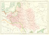 POLAND LITHUANIA LATVIA ESTONIA. Kingdom of Poland. Britannica 9th edi. 1898 map