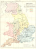 DOMESDAY ENGLAND. Progress of William's conquests 1066-1081. Britannica 1898 map