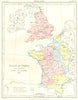 ENGLAND & FRANCE. At accession of Henry II, 1154.Britannica 9th edition 1898 map