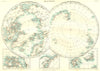 POLAR REGIONS. North South Poles; Baffin land; Greenland; Barents sea. 1898 map