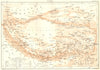 TIBET. Britannica 9th edition 1898 old antique vintage map plan chart
