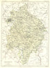WARWICKSHIRE. Showing 1885 Parliamentary divisions.Britannica.County map 1898