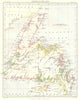 NEWFOUNDLAND. Canada. Britannica 9th edition 1898 old antique map plan chart