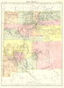 NEW MEXICO. State map showing counties. Britannica 9th edition 1898 old
