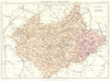 LEICESTERSHIRE & RUTLAND. Britannica 9th edition County map 1898 old