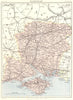 HAMPSHIRE. Britannica 9th edition County map 1898 old antique plan chart