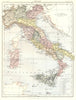 ITALY. Showing provinces. Britannica 9th edition 1898 old antique map chart