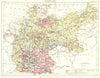 GERMANY. Showing states. Britannica 9th edition 1898 old antique map chart