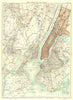 NEW YORK. New York City & Vicinity. Manhattan. Jersey City. Britannica. 1898 map