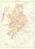 16TH CENTURY SCOTLAND. Showing old divisions localities Highland Clans. 1898 map