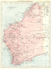 WESTERN AUSTRALIA. Showing divisions. Britannica 9th edition 1898 old map