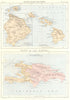 HAWAII HISPANIOLA. Hawaiian Isles; Haiti San Domingo Dominican Republic 1898 map
