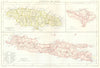 ISLANDS. Jamaica Java & Bali. Britannica 9th edition 1898 old antique map
