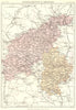 NORTHAMPTONSHIRE & BEDFORDSHIRE. Britannica 9th edition County map 1898
