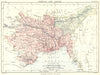 INDIA BANGLADESH. Bengal and Assam. Britannica 9th edition 1898 old map