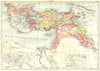 TURKEY. Inset Turkish Ottoman empire in 1750. Britannica 9th edition 1898 map
