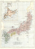 JAPAN. Showing provinces. Inset map of Yezo Okhotsk Sea. Britannica 1898