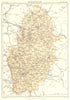 NOTTINGHAMSHIRE. Britannica 9th edition County map 1898 old antique chart