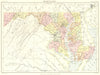 MARYLAND. State map showing counties. Britannica 9th edition 1898 old