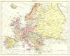 EUROPE. Britannica 9th edition 1898 old antique vintage map plan chart