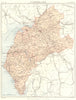 CUMBRIA. Cumberland. Britannica 9th edition County map 1898 old antique