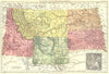 WYOMING IDAHO DAKOTA MONTANA. Inset Yellowstone Park. Britannica 1898 old map