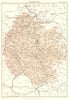HEREFORDSHIRE. Britannica 9th edition County map 1898 old antique chart