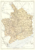 MONMOUTHSHIRE. Wales. Britannica 9th edition 1898 old antique map plan chart