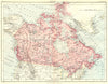 CANADA. Showing provinces & territories. Britannica 9th edition 1898 old map