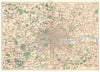 LONDON. Greater London. Britannica 9th edition 1898 old antique map plan chart