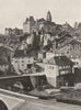 CORRÈZE. Uzerche 1904 old antique vintage print picture