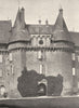 CORRÈZE. Château de Pompadour- Entrée 1904 old antique vintage print picture