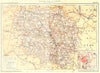 CREUSE. Département. Département. Inset plan of Guéret 1904 old antique map