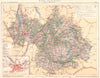 SAVOIE. Département. Inset city town map plan of Chambéry 1903 old antique