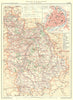 VIENNE. Département. Inset city town map plan of Poitiers 1904 old antique
