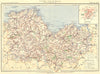 CÔTES-D'ARMOR. Département. Inset city town map plan of Saint-Brieuc 1903