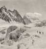 HAUTES-ALPES.Écrins(4,103 mètres d'altitude)-Crevasses sur glacier Blanc 1904