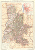 DRÔME. Département. Inset city town map plan of Valence 1904 old antique