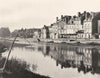 ILLE-ET-VILAINE. Le quai de la Vilaine, à Redon 1902 old antique print picture