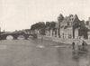 MAYENNE. La Mayenne, à Laval 1902 old antique vintage print picture