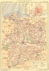 ILLE-ET-VILAINE. Département. Inset city town map plan of Rennes 1902 old
