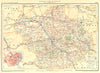 AUBE. Département. Inset city town map plan of Troyes 1906 old antique