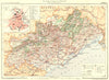 HÉRAULT. Département. Inset city town map plan of Montpellier 1902 old