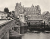 MAINE-ET-LOIRE. Vue générale de Durtal 1903 old antique vintage print picture