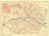 INDRE-ET-LOIRE. Département. Inset city town map plan of Tours 1903 old
