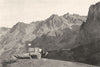 HAUTES-PYRÉNÉES. Col du Tourmalet. SMALL. 1903 old antique print picture