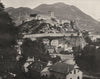 HAUTES-PYRÉNÉES. Lourdes- Le château 1903 old antique vintage print picture