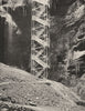 LOT. Padirac- Escalier 1904 old antique vintage print picture