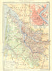 GIRONDE. Département. Inset city town map plan of Bordeaux 1904 old